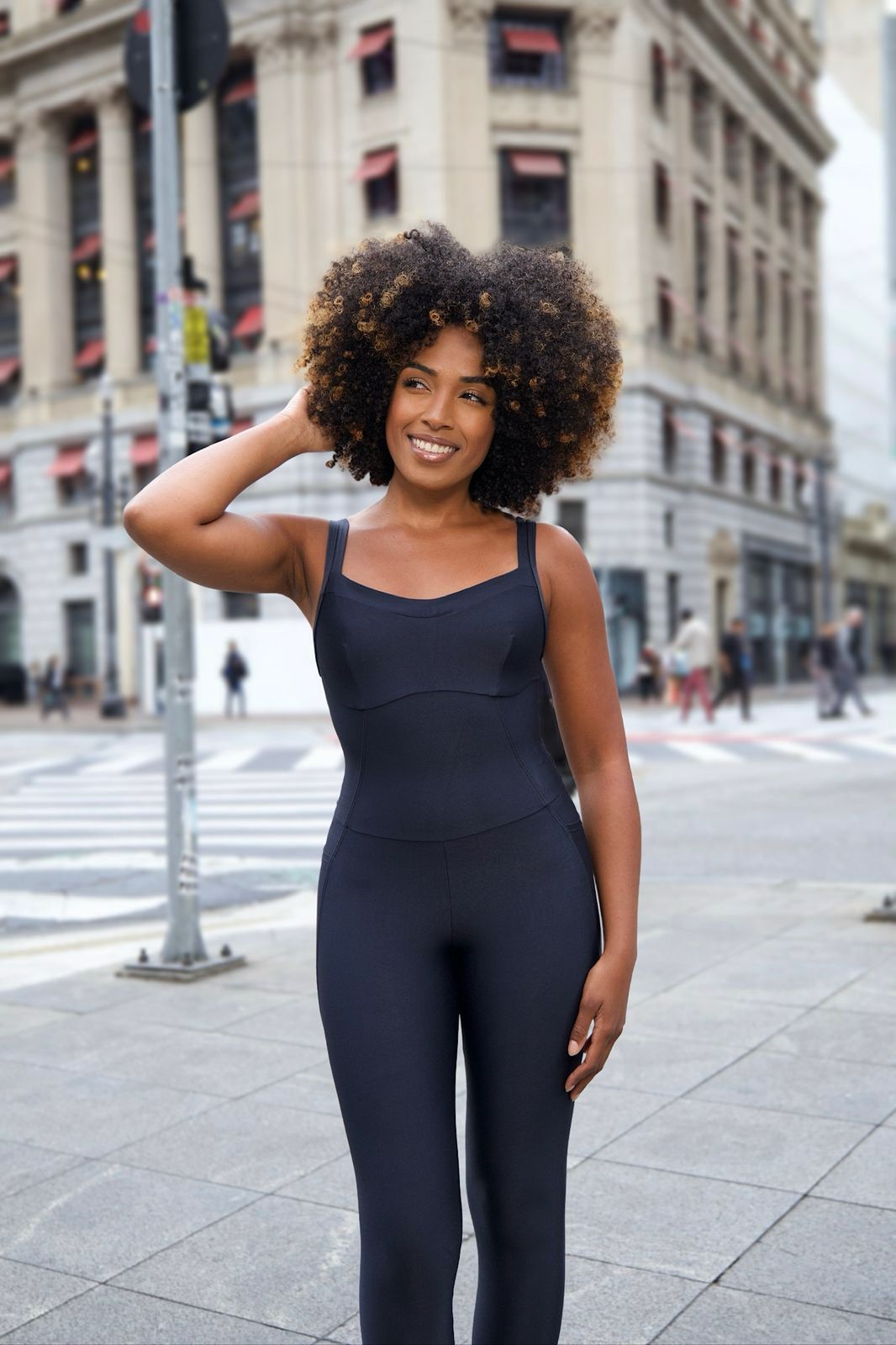 Macacão Longo Fitness Feminino Preto