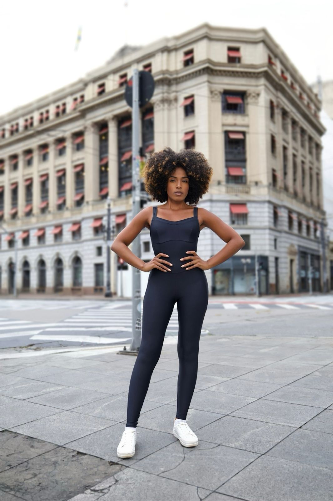 Macacão Longo Fitness Feminino Preto