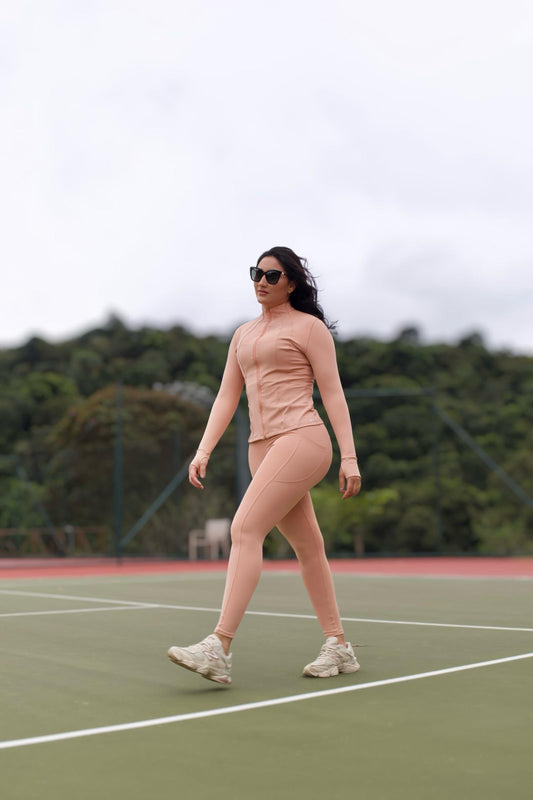 Kit Harmonia Jaqueta + Conjunto Top + Calça Legging