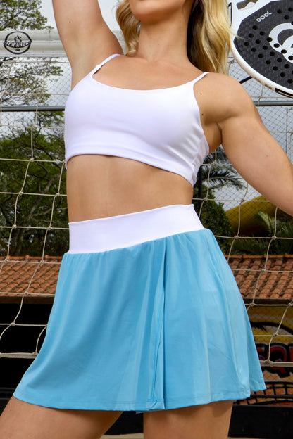 Conjunto Short Saia Beach Solar Azul