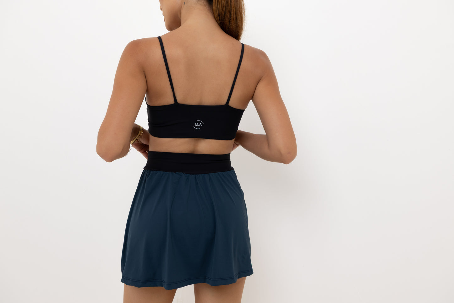 Conjunto Short Saia Beach Solar Petróleo