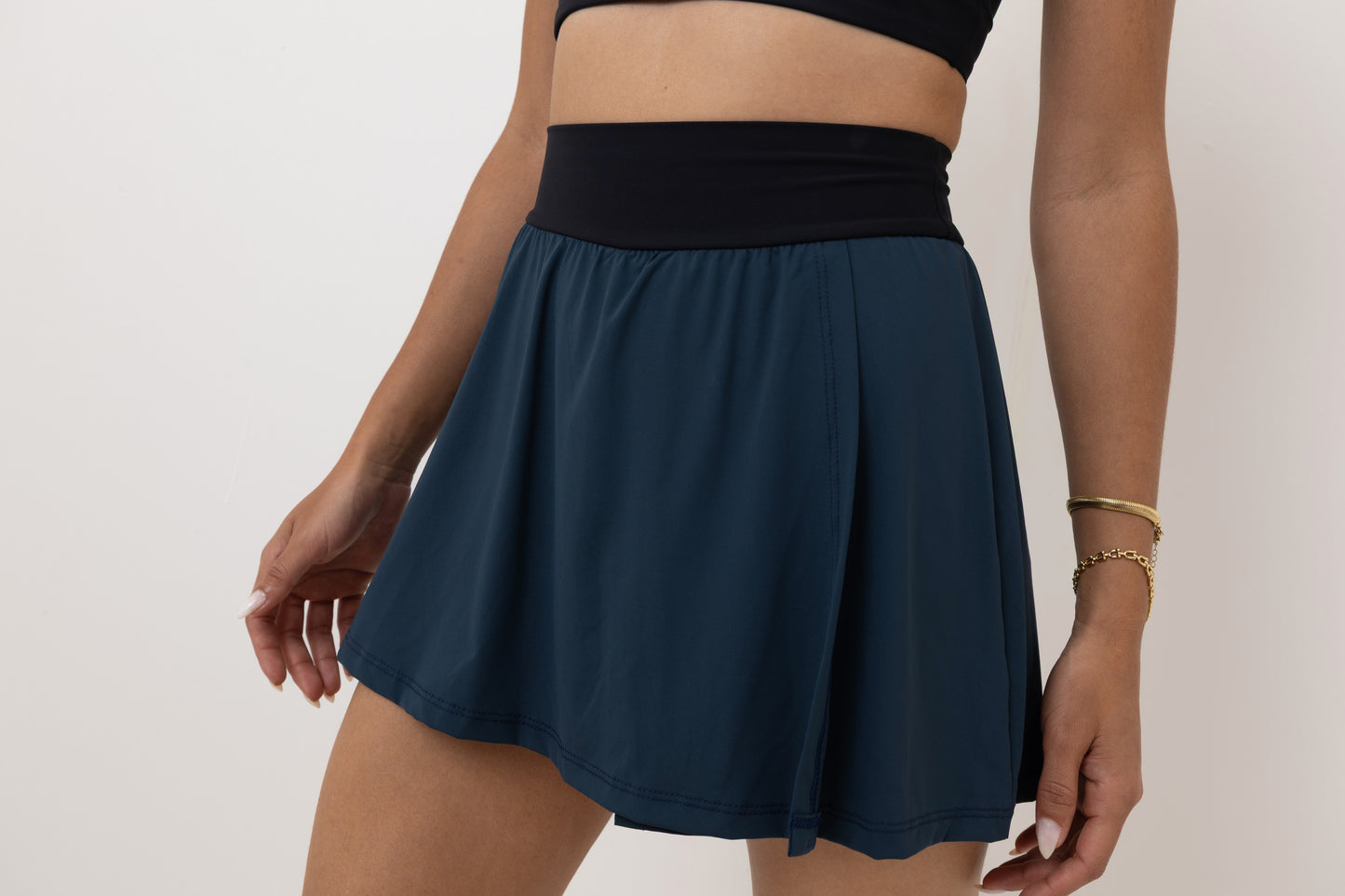 Conjunto Short Saia Beach Solar Petróleo