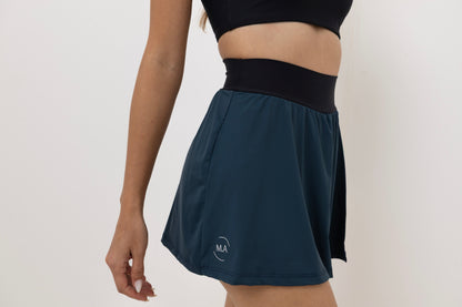 Conjunto Short Saia Beach Solar Petróleo