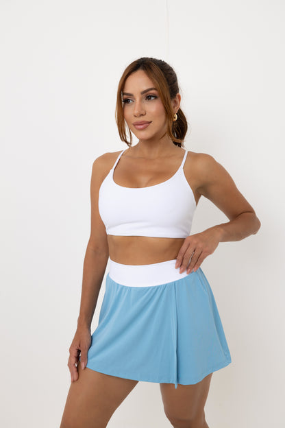 Conjunto Short Saia Beach Solar Azul