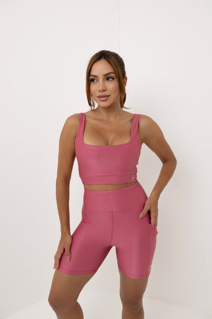 Conjunto de Bermuda com bolso + Top Longo