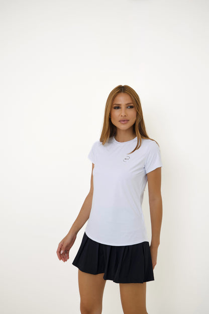 Camiseta Fitness com Proteção UV Branca