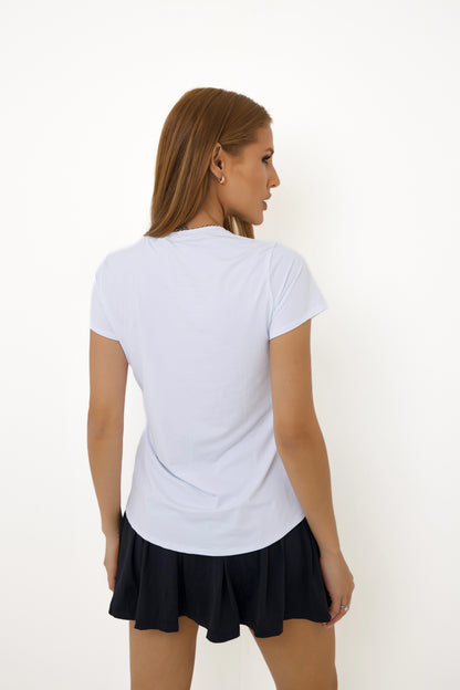 Camiseta Fitness com Proteção UV Branca