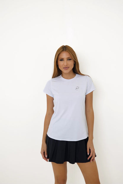 Camiseta Fitness com Proteção UV Branca