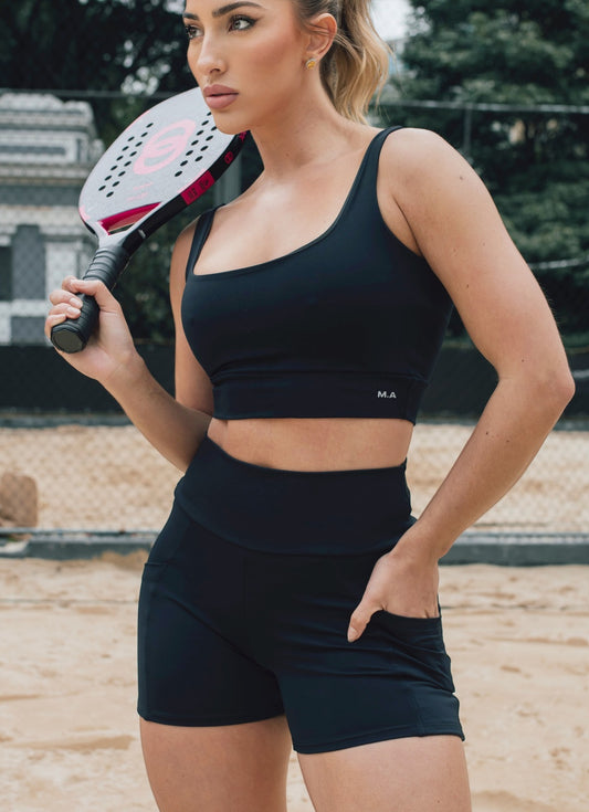Conjunto Comfy - Top e Short com Compressão Média para Conforto e Desempenho em Exercícios