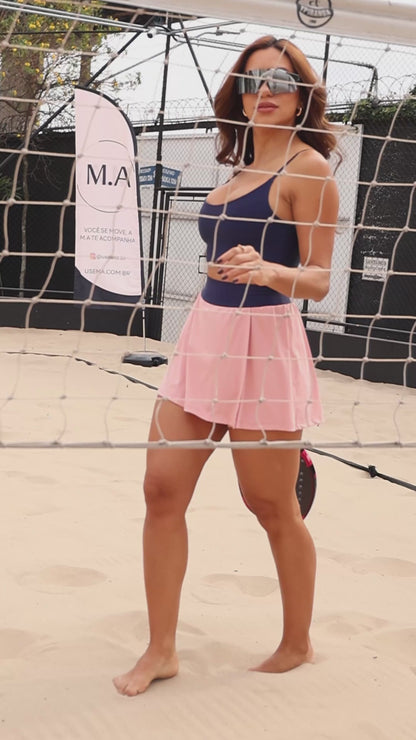 Conjunto Short Saia Beach Solar Rosa